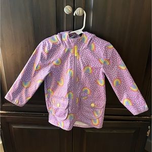 Cat & Jack Purple Rainbow Rain Jacket 2T